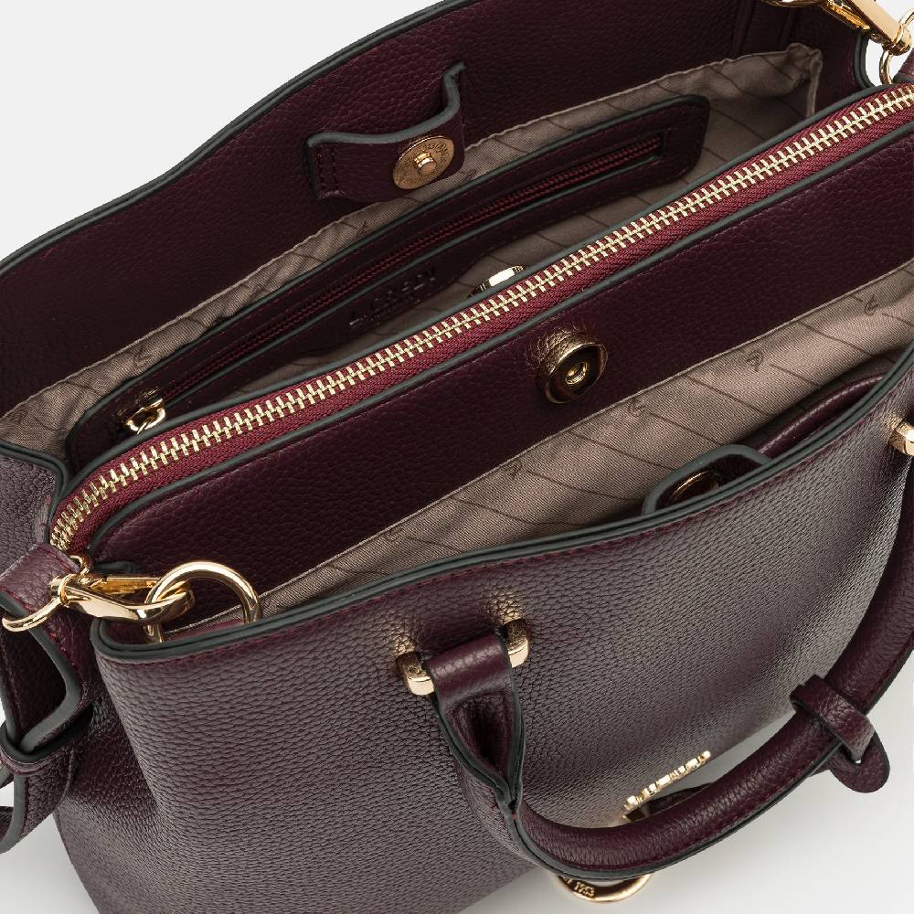 L. Credi Maxima Henkeltasche dark plum Räumungsverkauf