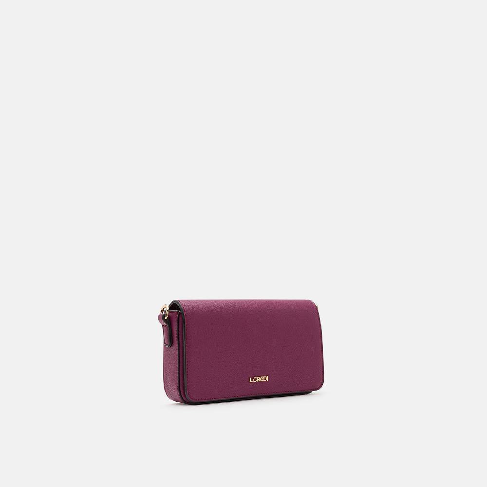 L. Credi Jane Clutch plum Auslauf