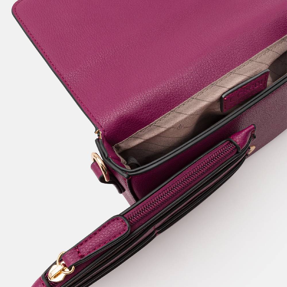 L. Credi Jane Clutch plum Auslauf
