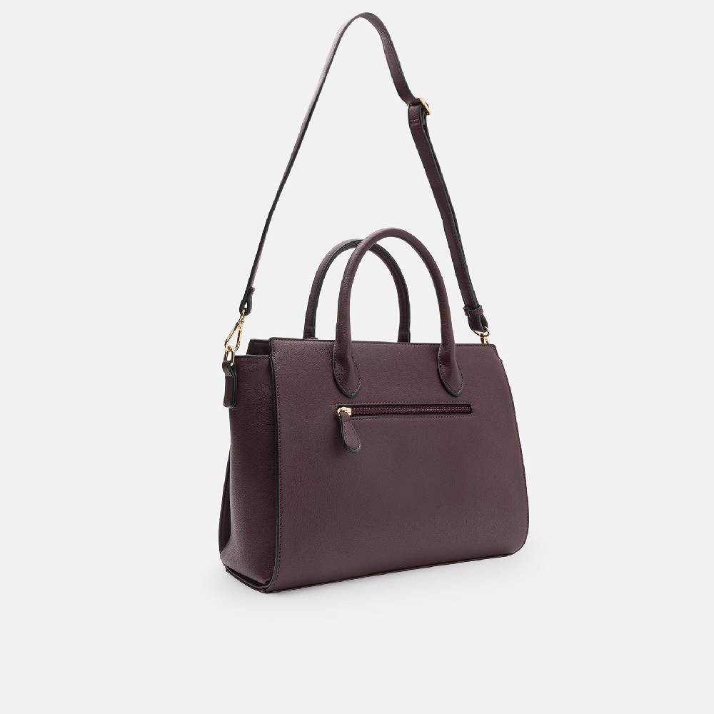 L. Credi Konstanze Henkeltasche dark plum Blitzangebot