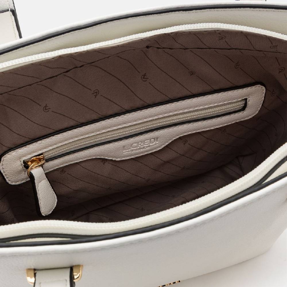 L. Credi Filippa Shopper weiss Fabrikverkauf