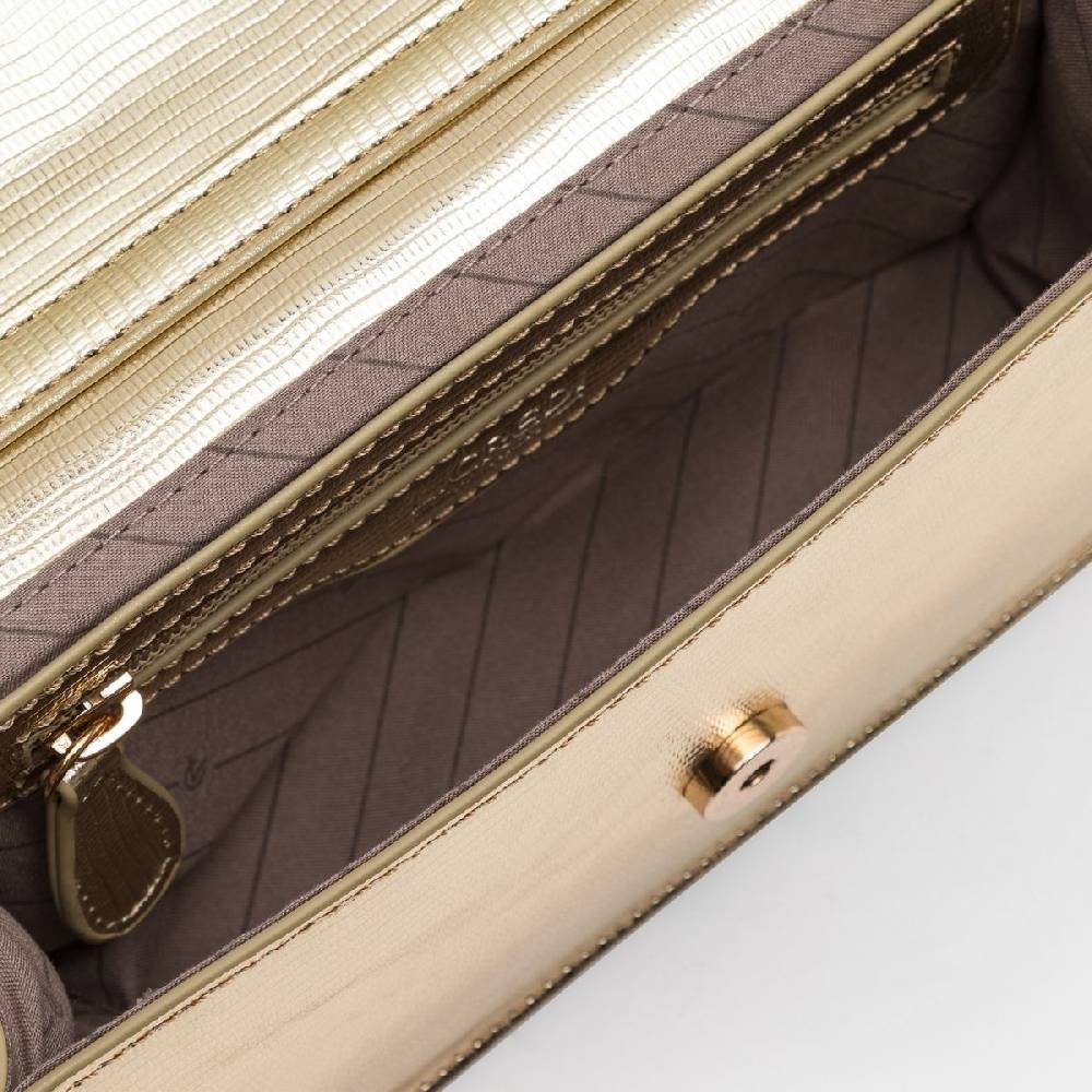 L. Credi Naimi Clutch gold Großer Ausverkauf