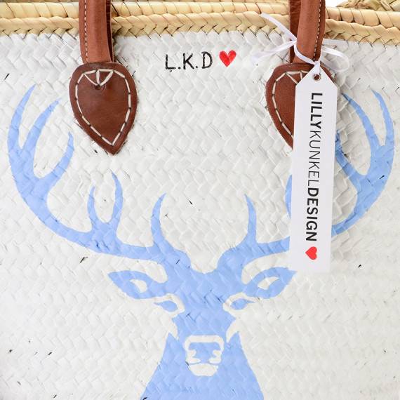 Lillykunkeldesign Oh Deer blau Im Verkauf