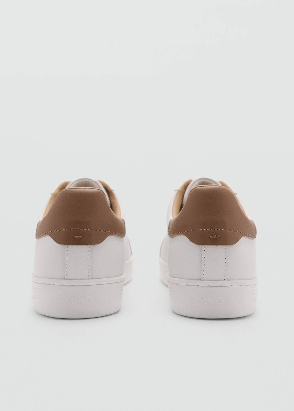 Mango Ledersneakers mit Kontrasteinsatz 50% Rabatt mit kostenlosem Versand