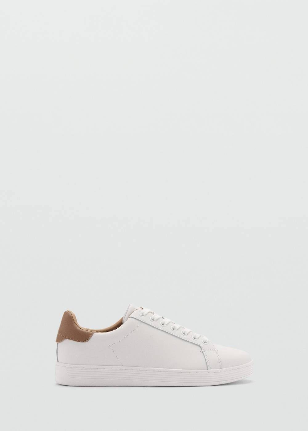 Mango Ledersneakers mit Kontrasteinsatz 50% Rabatt mit kostenlosem Versand