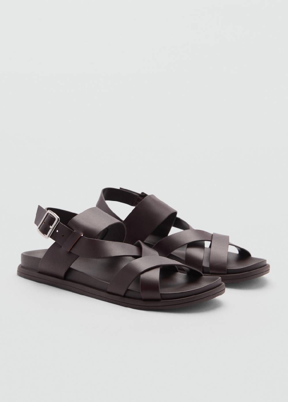 Mango Überkreuzte Riemchensandale aus 100 % Leder