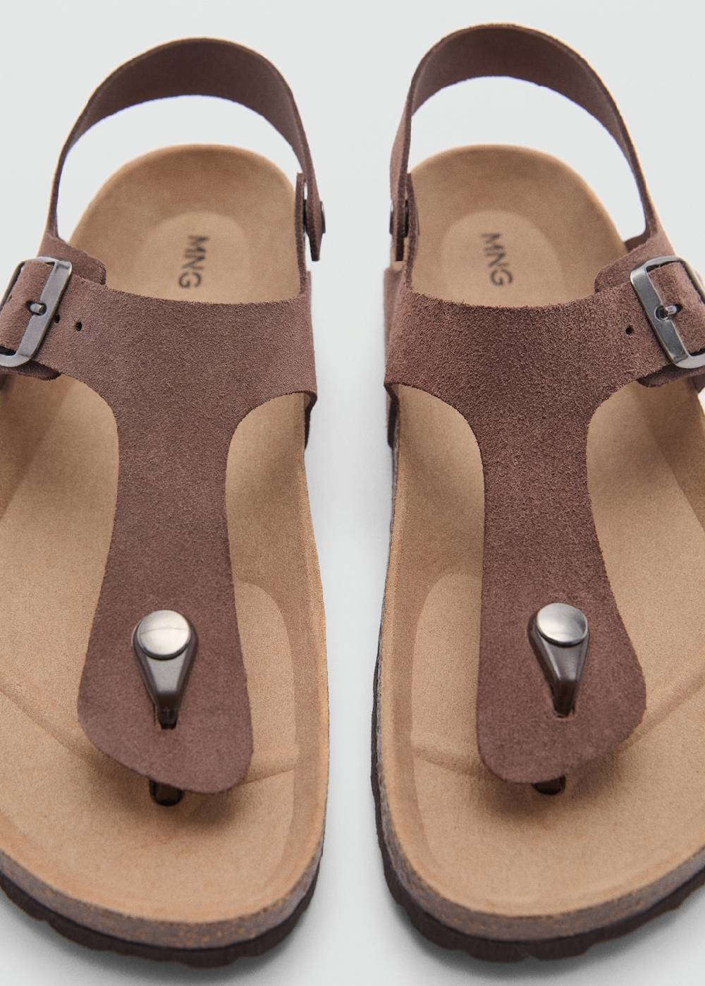 Mango Riemensandalen aus Leder Schlussverkauf