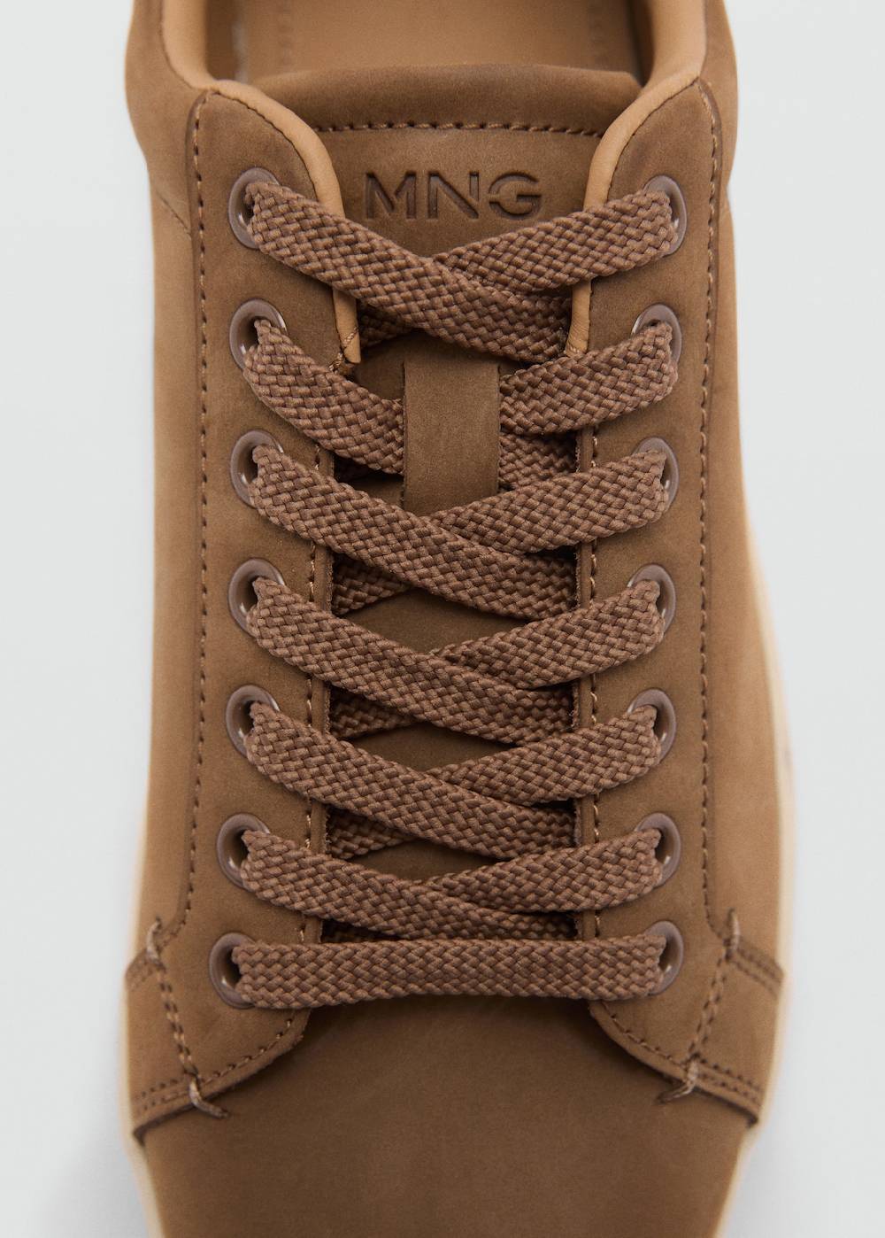 Mango Wildleder-Sneaker mit Schnürsenkeln Sonderangebot