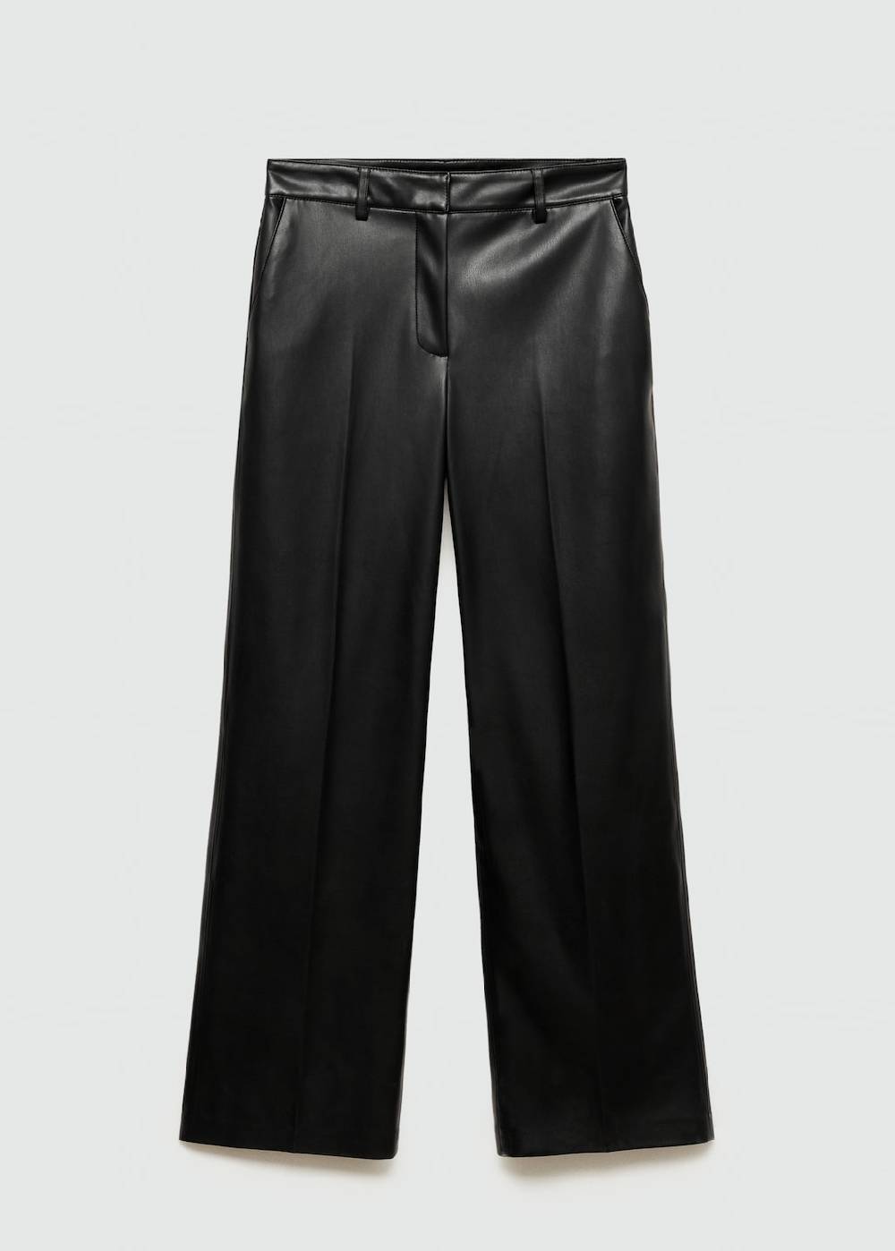 Mango Wideleg-Hose mit Leder-Effekt Versandkostenfrei