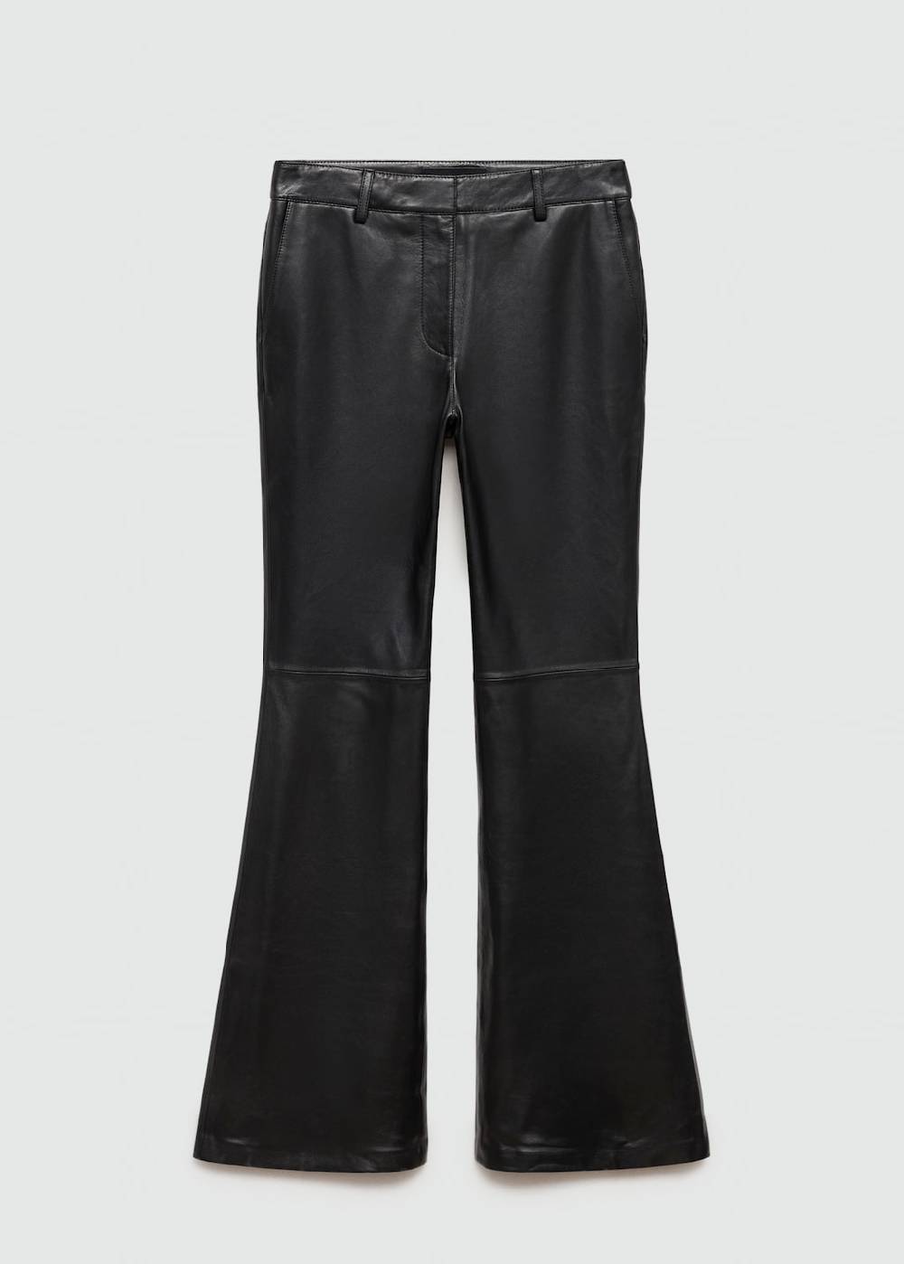 Mango Flared Hose aus Leder Black Friday