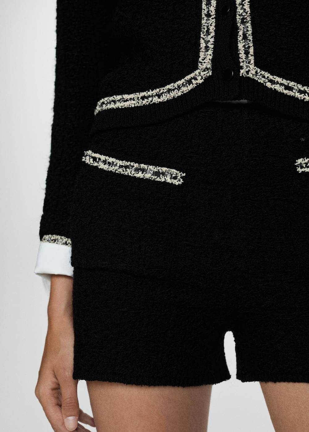 Mango Tweed-Shorts mit Taschen Online Outlet