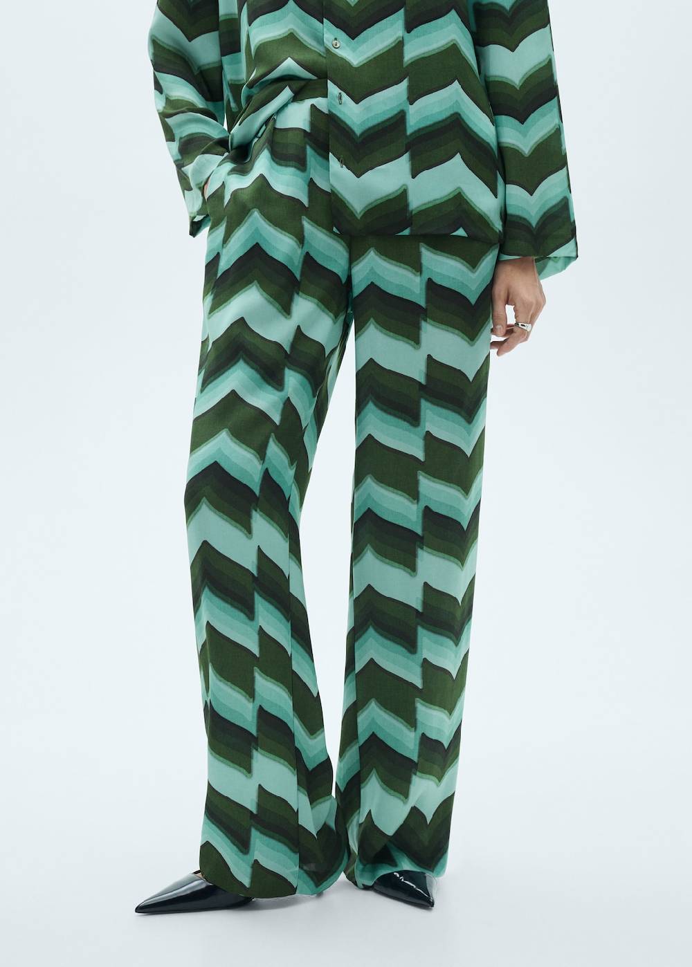 Mango Gerade Printhose