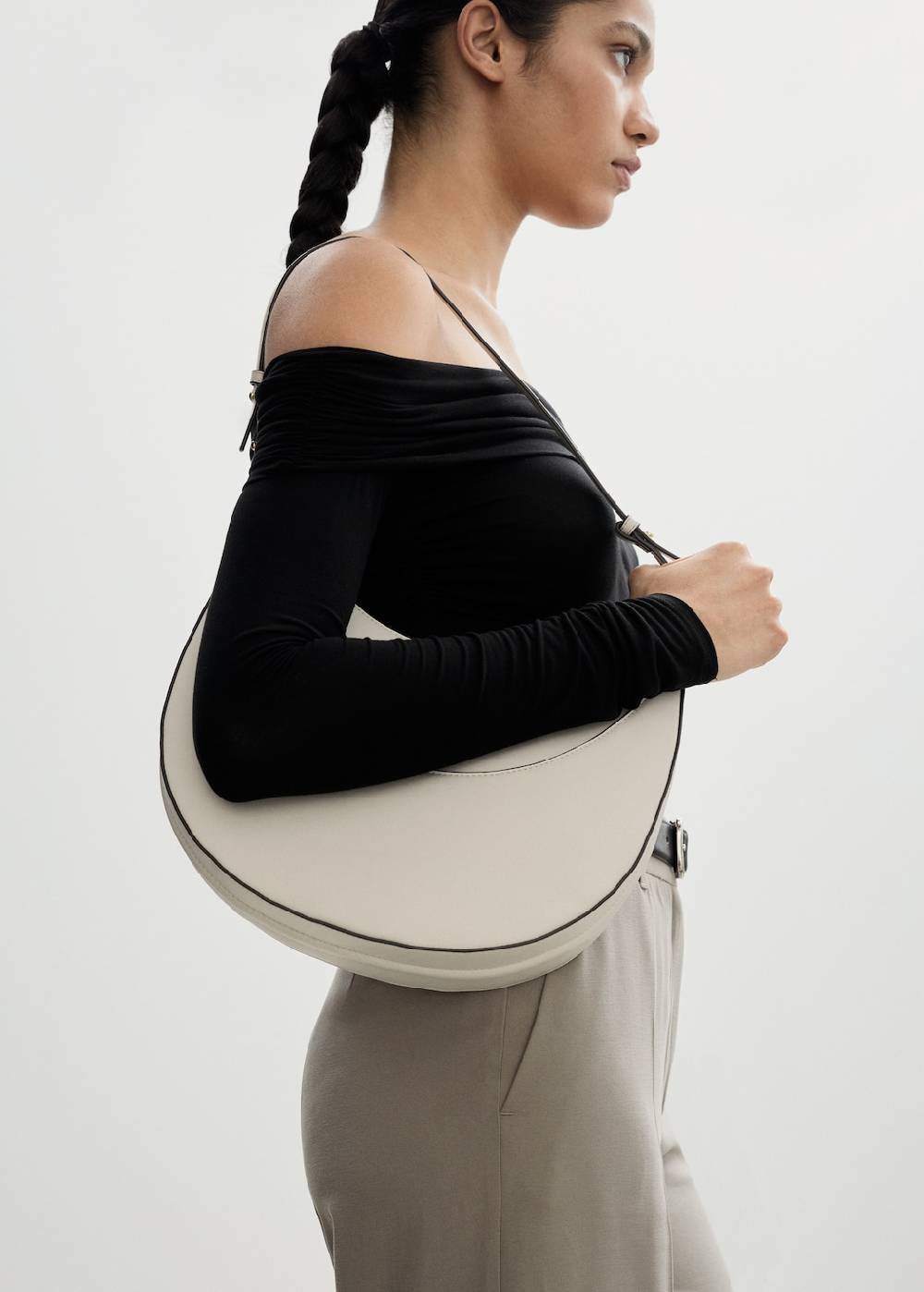 Mango Wideleg-Bundfaltenhose Neueste Stile