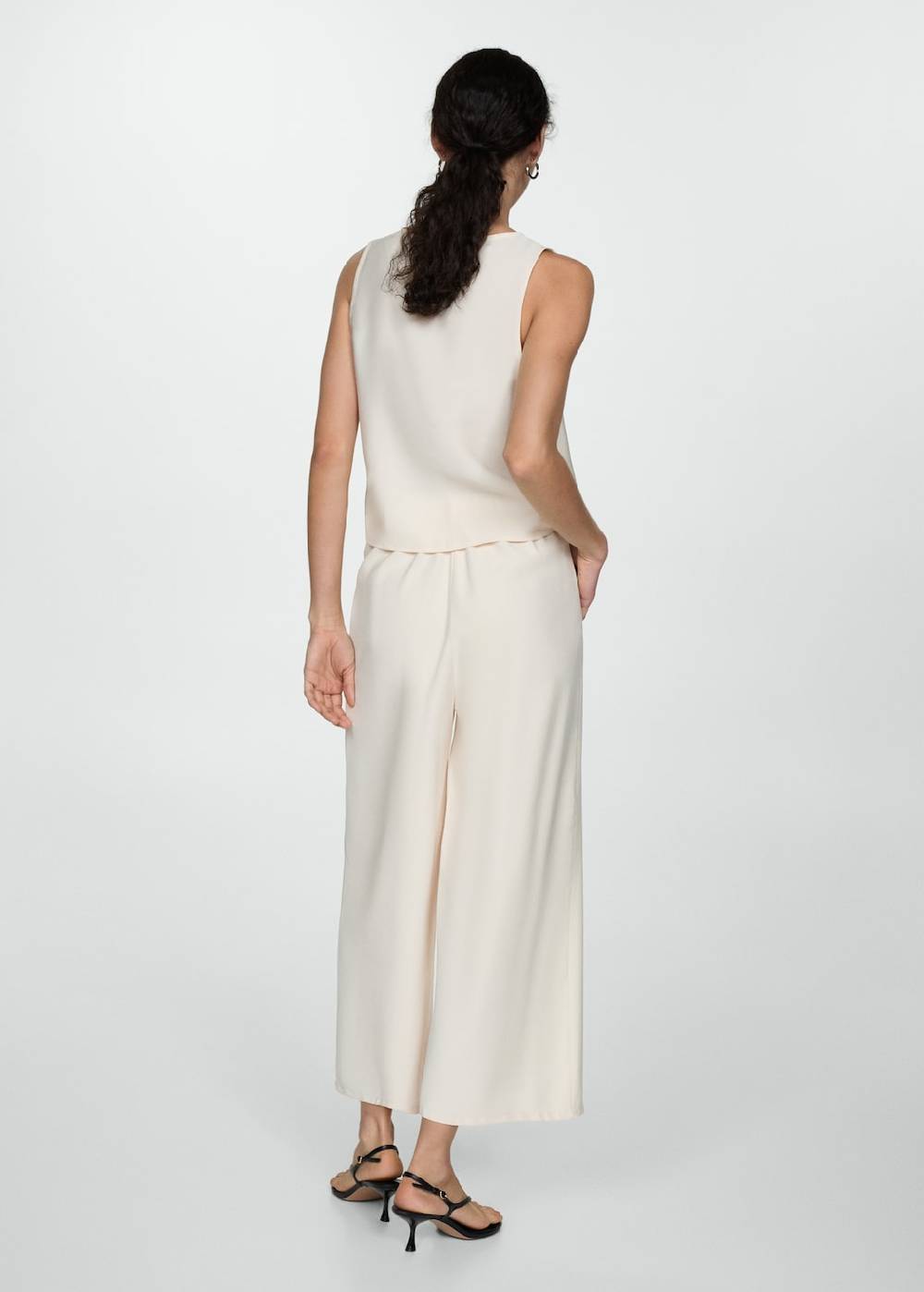 Mango Wideleg-Hose mit Stretchbund Sonderangebot der Fabrik