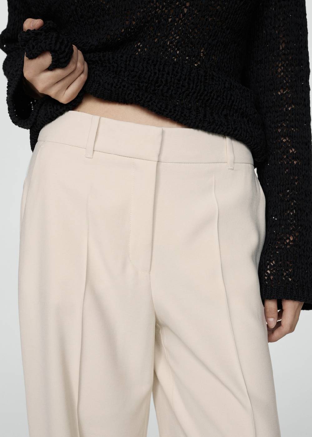 Mango Wideleg-Bundfaltenhose Discount Store für neue Produkte