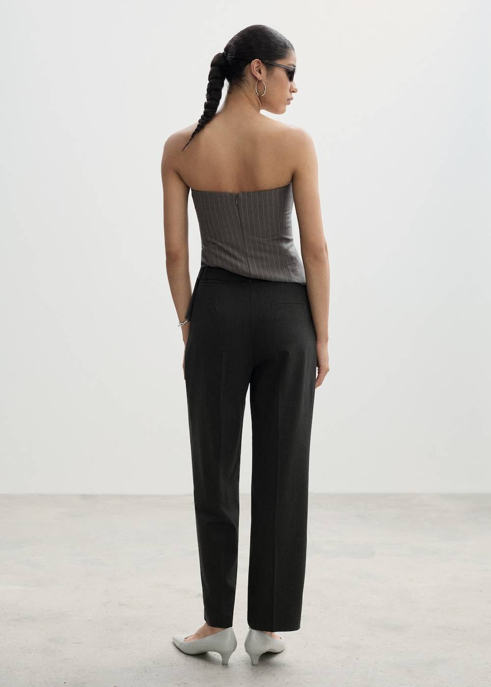 Mango Gerade Bundfaltenhose Super Rabatt