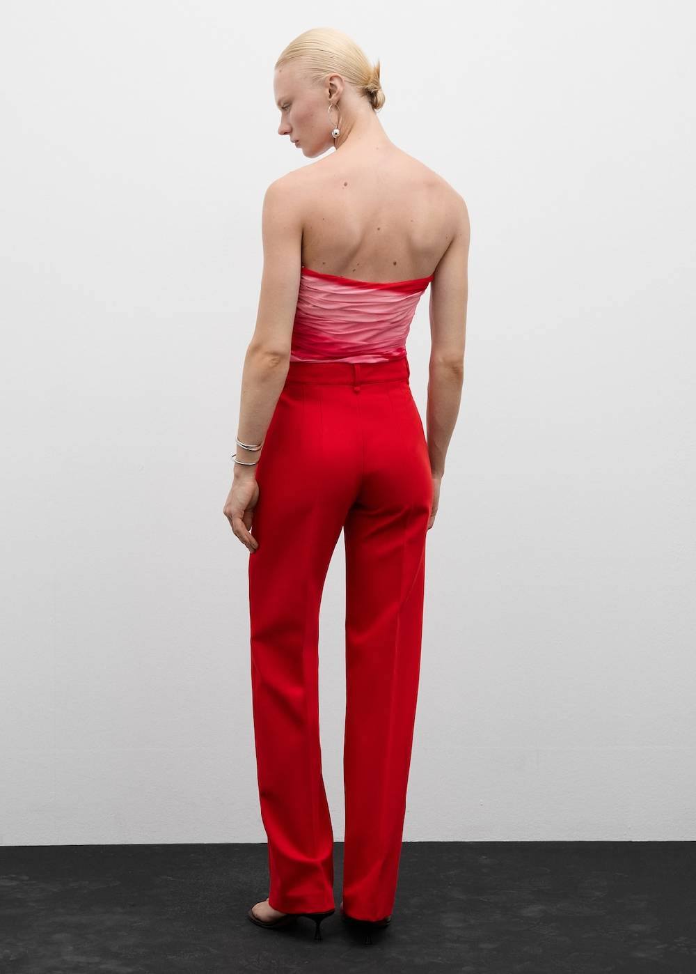 Mango Gerade Hose mit Ziernähten Online