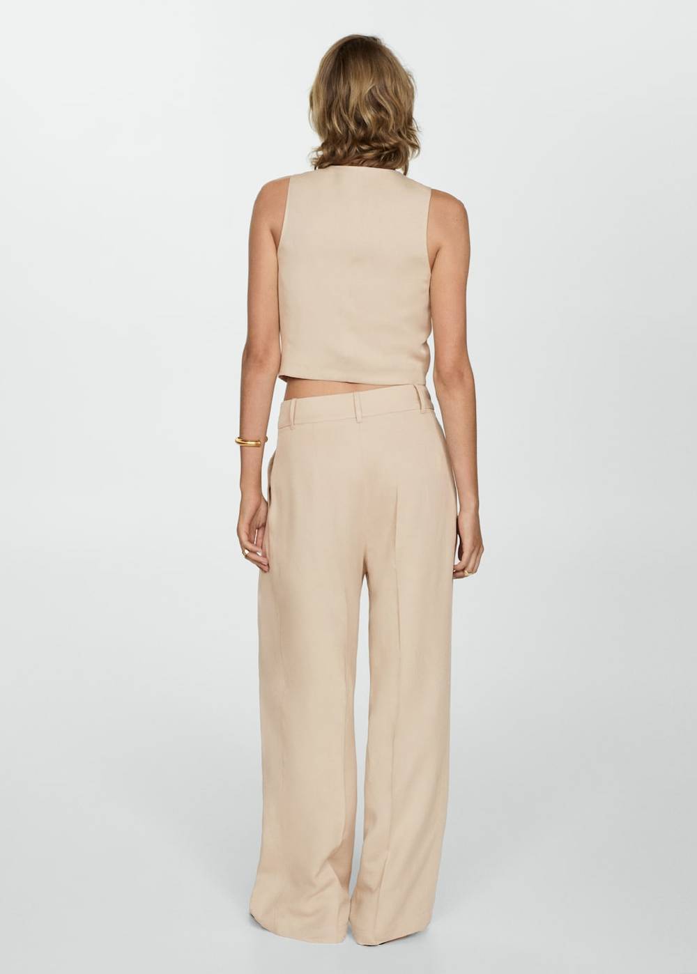 Mango Wideleg-Hose aus Lyocell Outlet