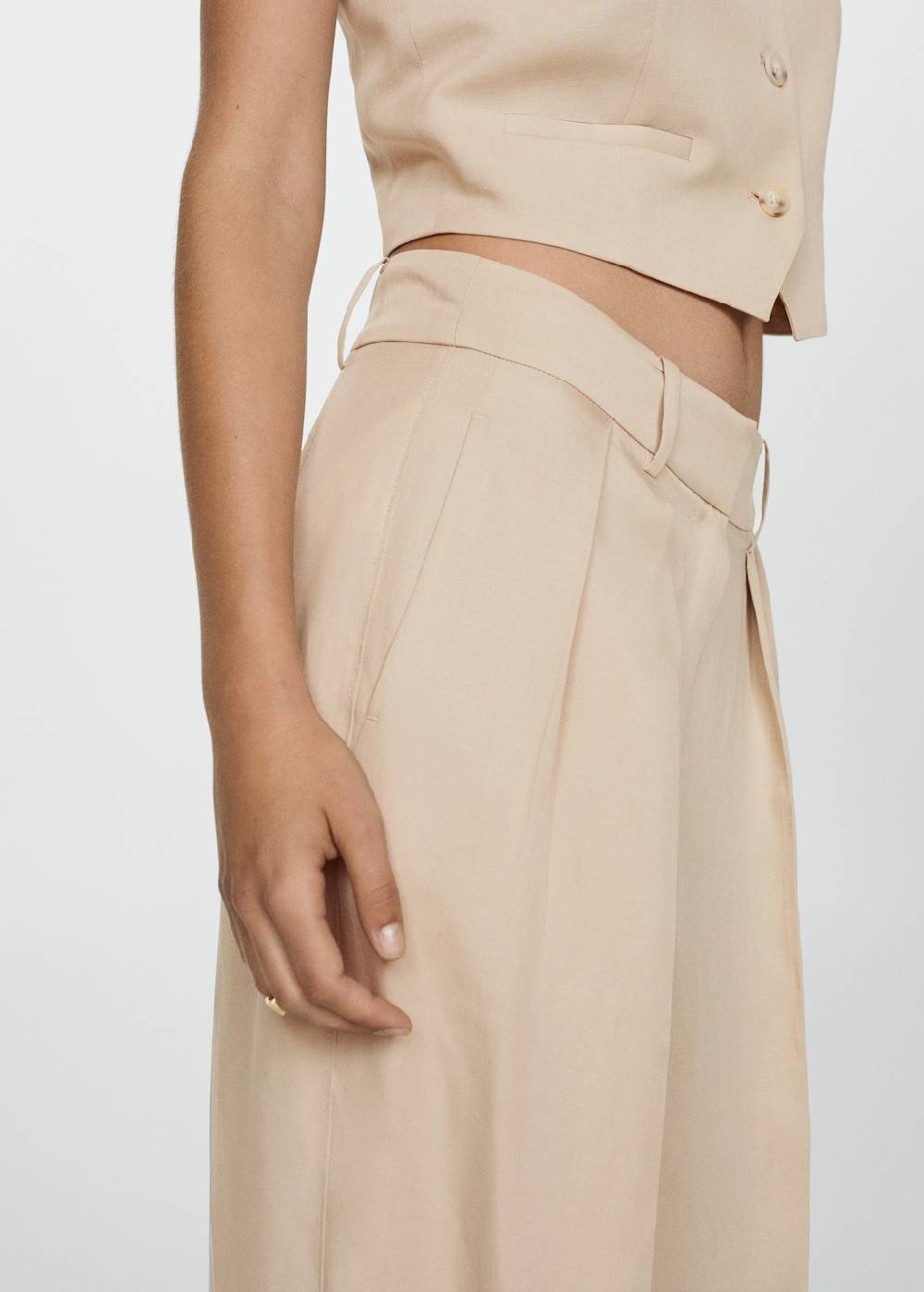 Mango Wideleg-Hose aus Lyocell Outlet