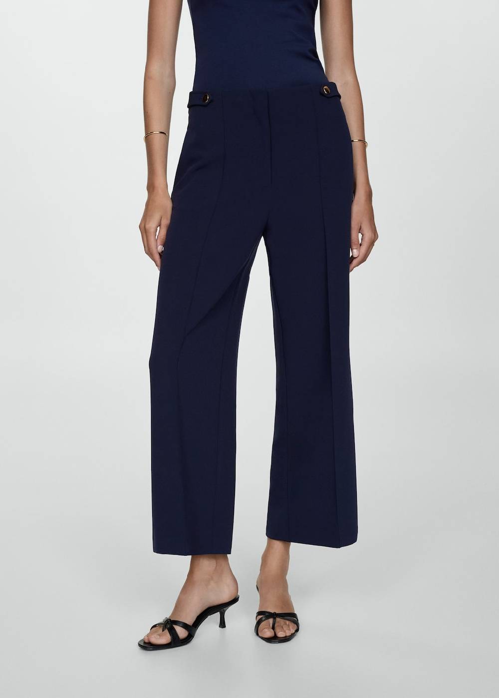 Mango Gerade Hose mit Knöpfen