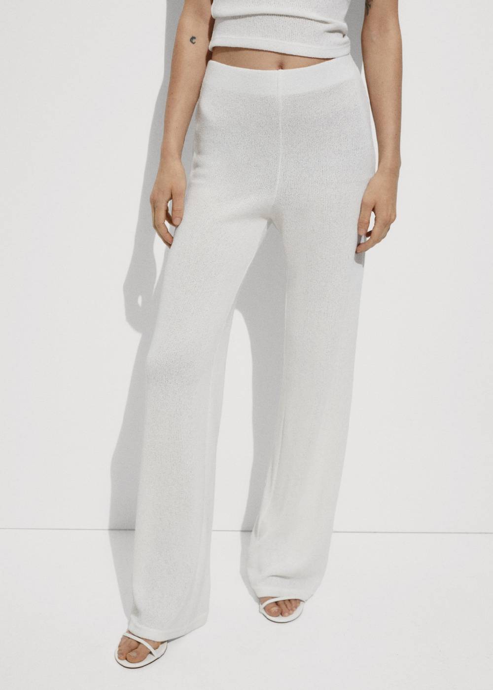 Mango Gerade Strickhose Kostenloser Versand