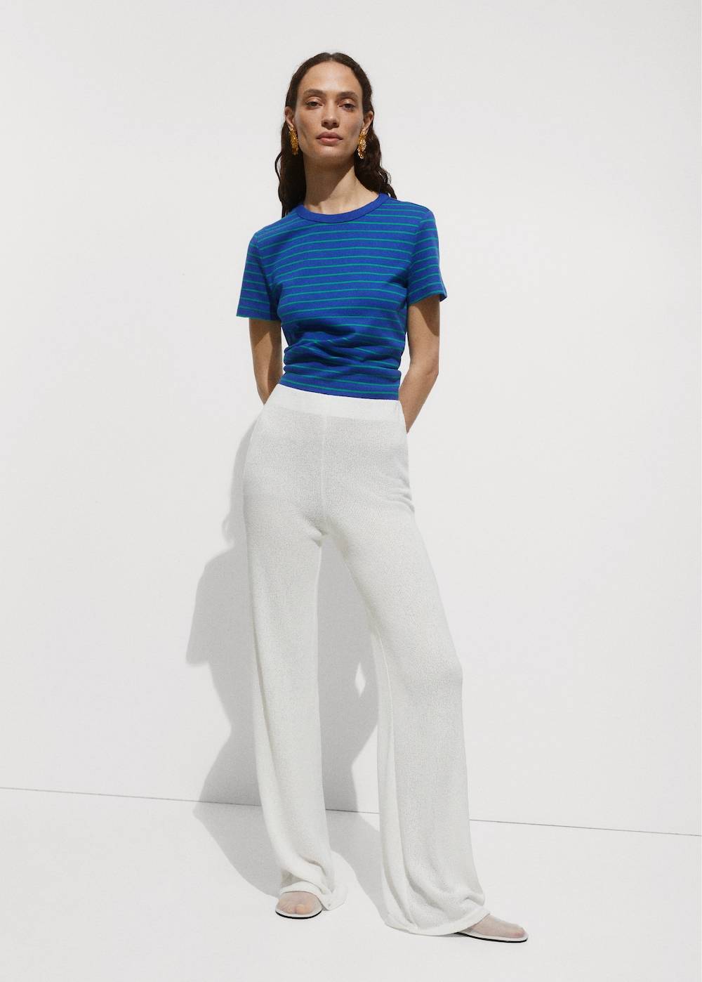 Mango Gerade Strickhose Kostenloser Versand
