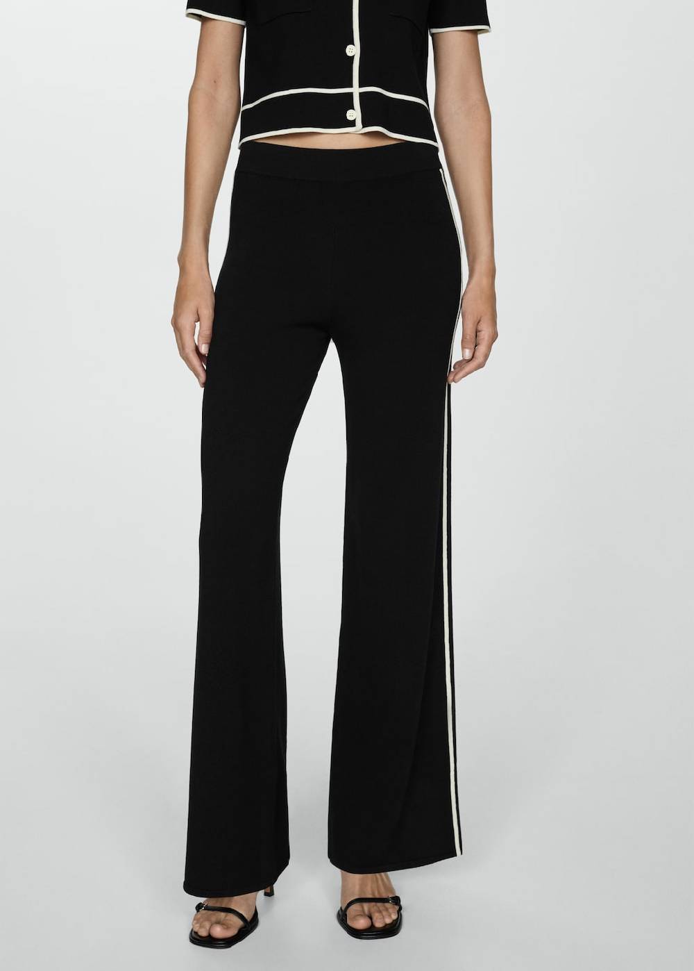 Mango Strickhose mit Kontraststreifen