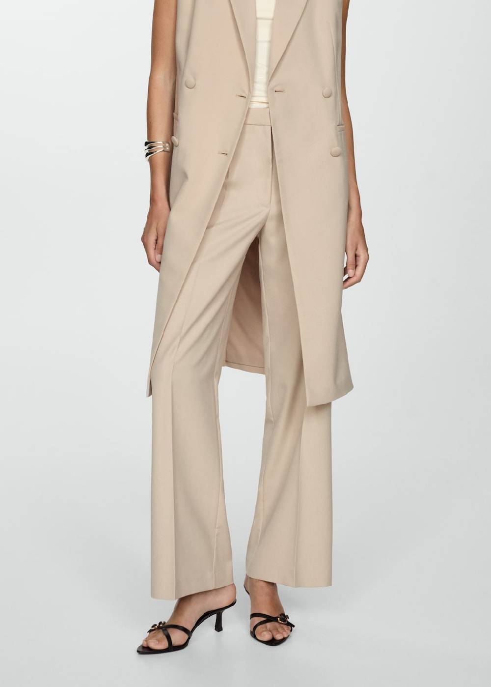 Mango Gerade Bundfaltenhose