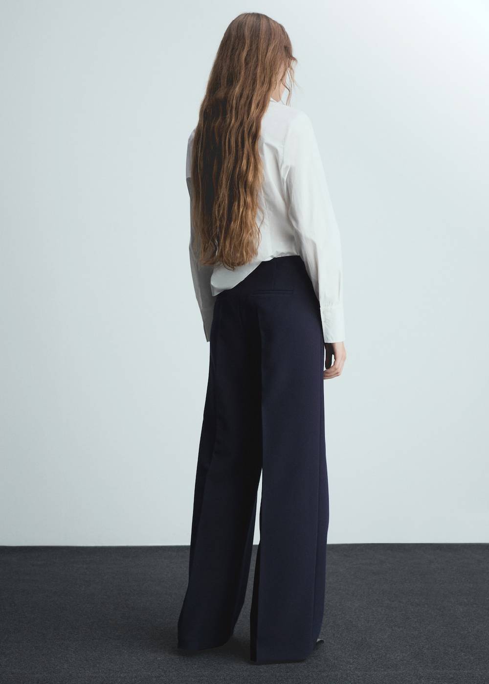 Mango Wideleg-Bundfaltenhose Sonderangebot