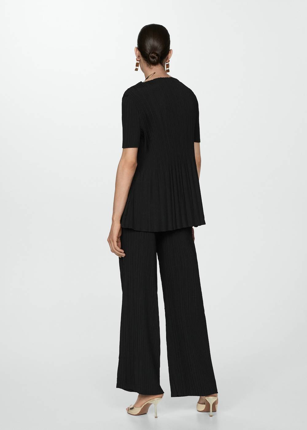 Mango Fließende Plissée-Hose Rabatt