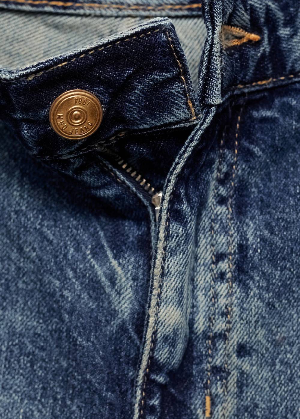 Mango Wideleg-Jeans-Bermudashorts Großer Ausverkauf