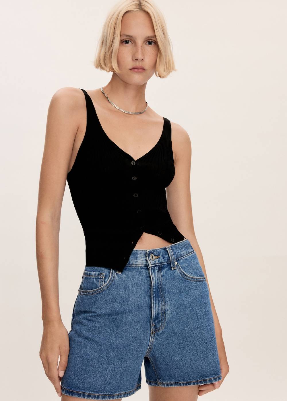 Mango Jeans-Shorts mit hoher Taille Flash Sale