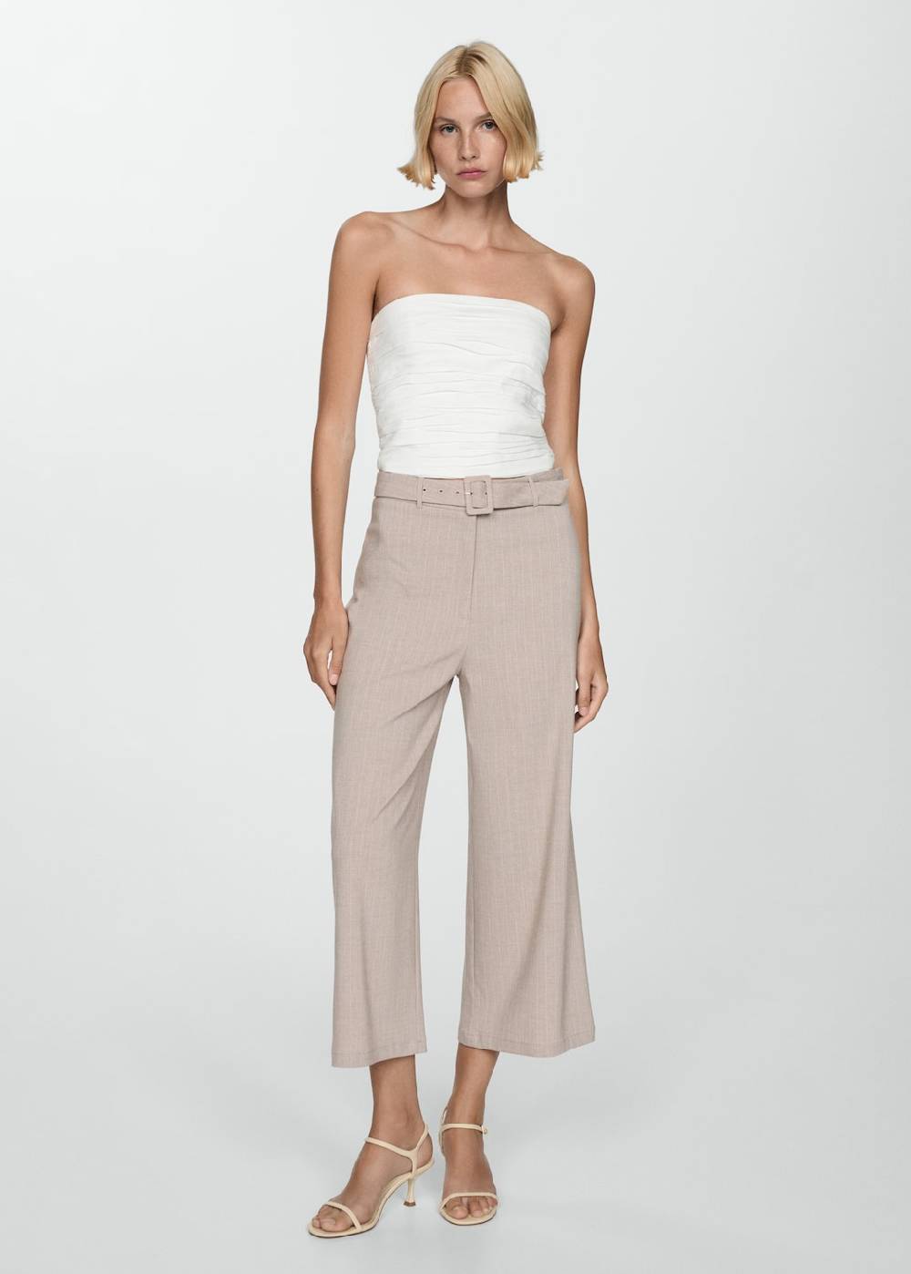 Mango Gerade Nadelstreifenhose Preisnachlass