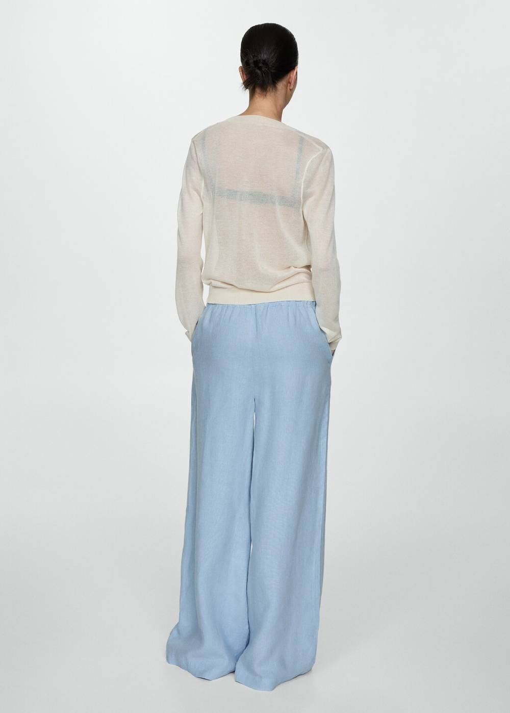 Mango Wideleg-Hose aus 100 % Leinen Black Friday