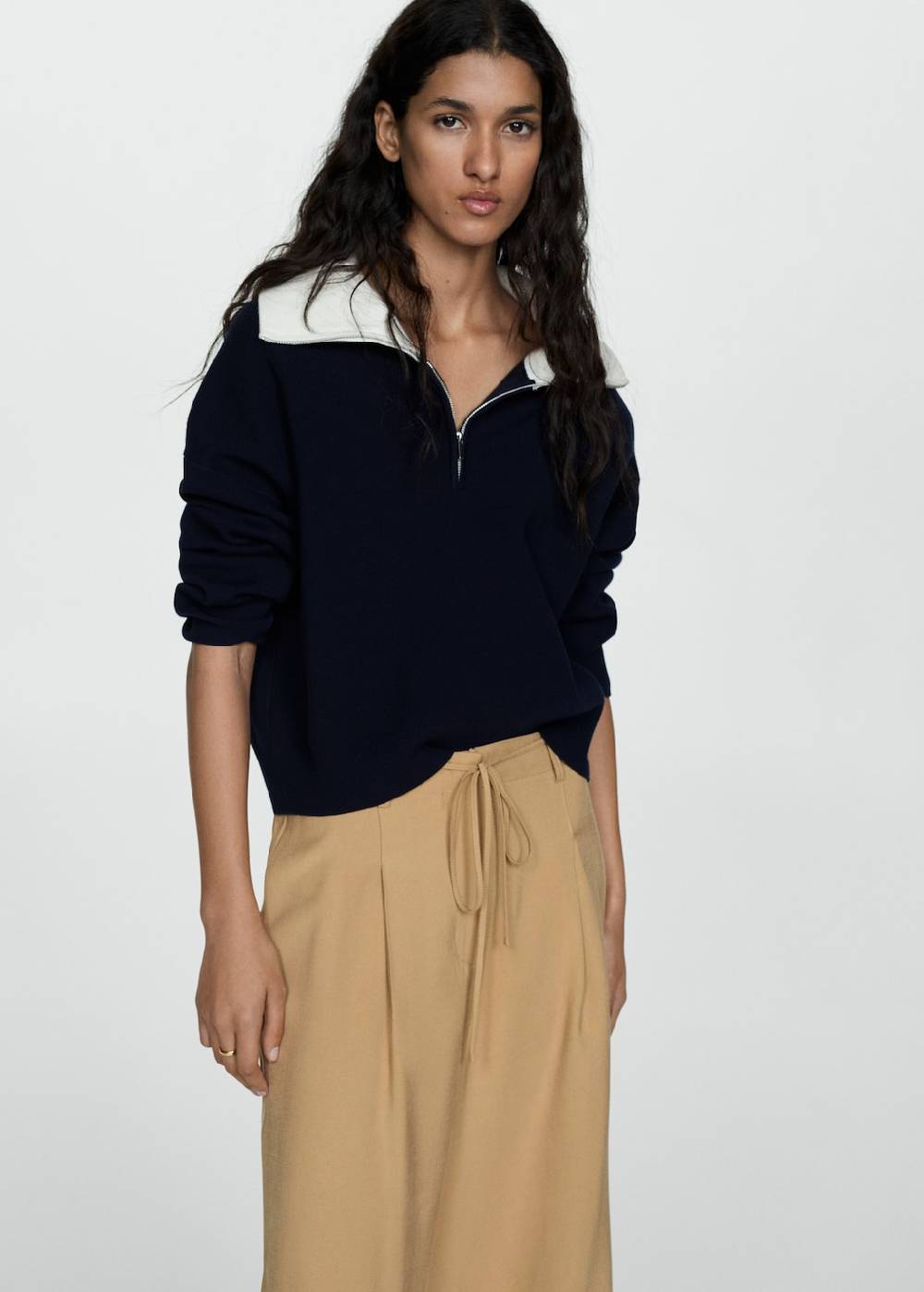 Mango Wideleg-Hose mit Stretchbund Neueste Mode