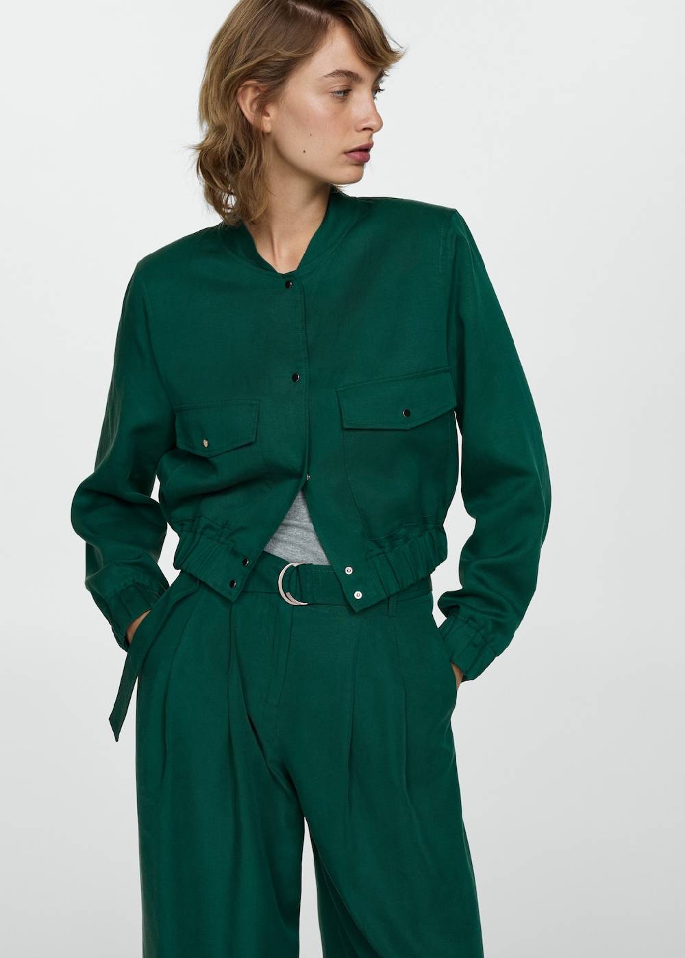 Mango Lyocell-Hose mit Gürtel Zeitlich begrenztes Angebot
