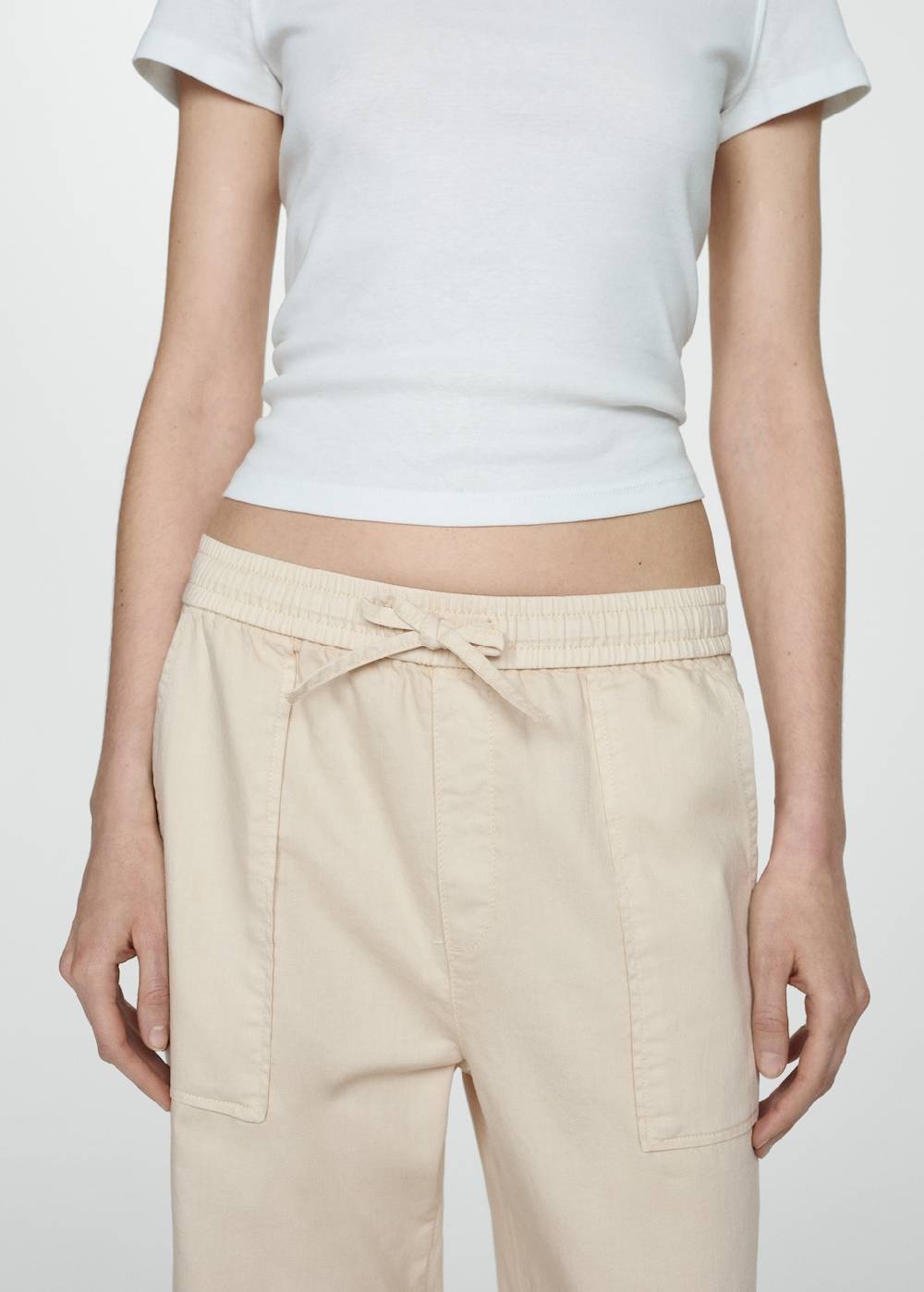 Mango Baumwollhose mit Gummibund Räumungsverkauf