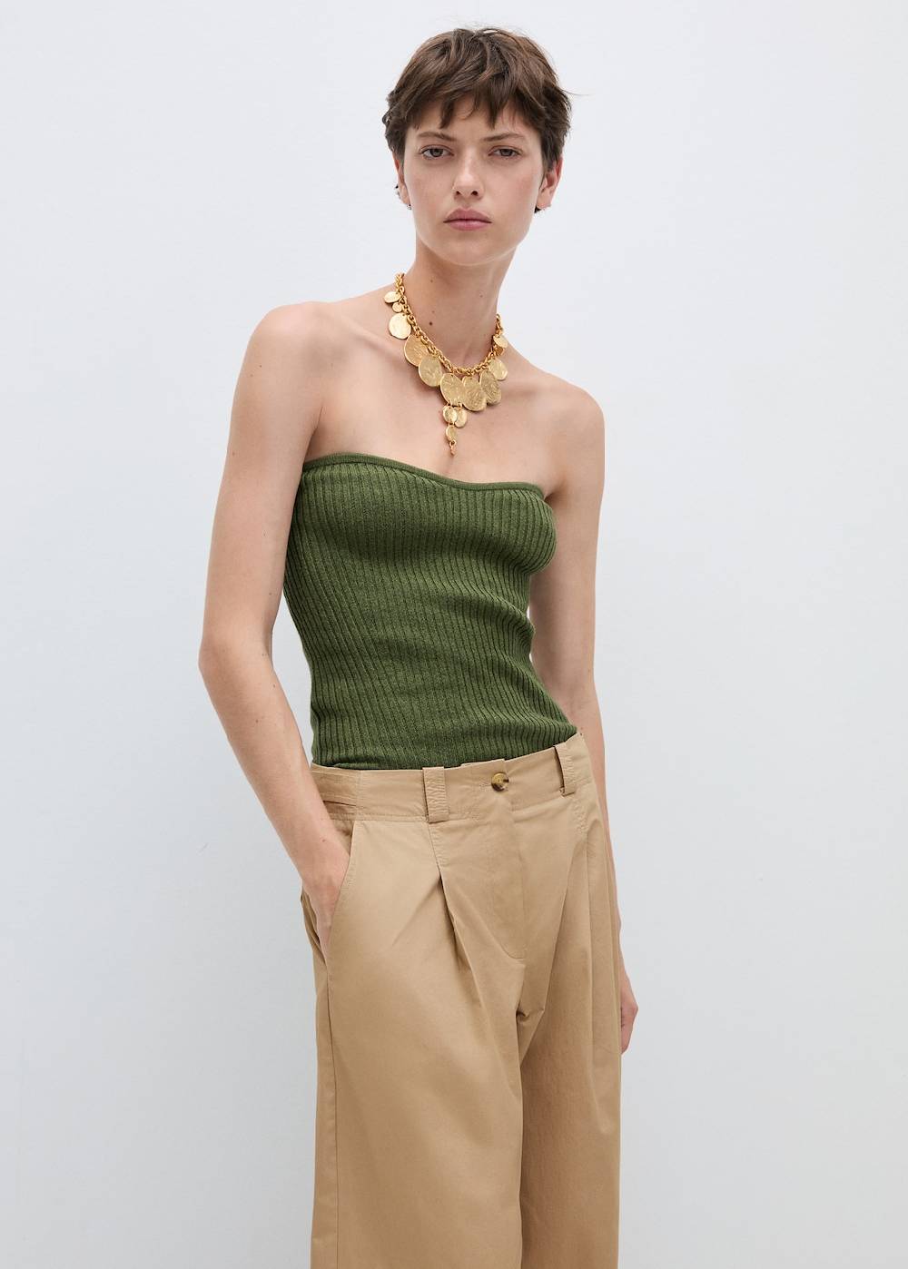 Mango Wideleg-Bundfaltenhose Tägliche Deals