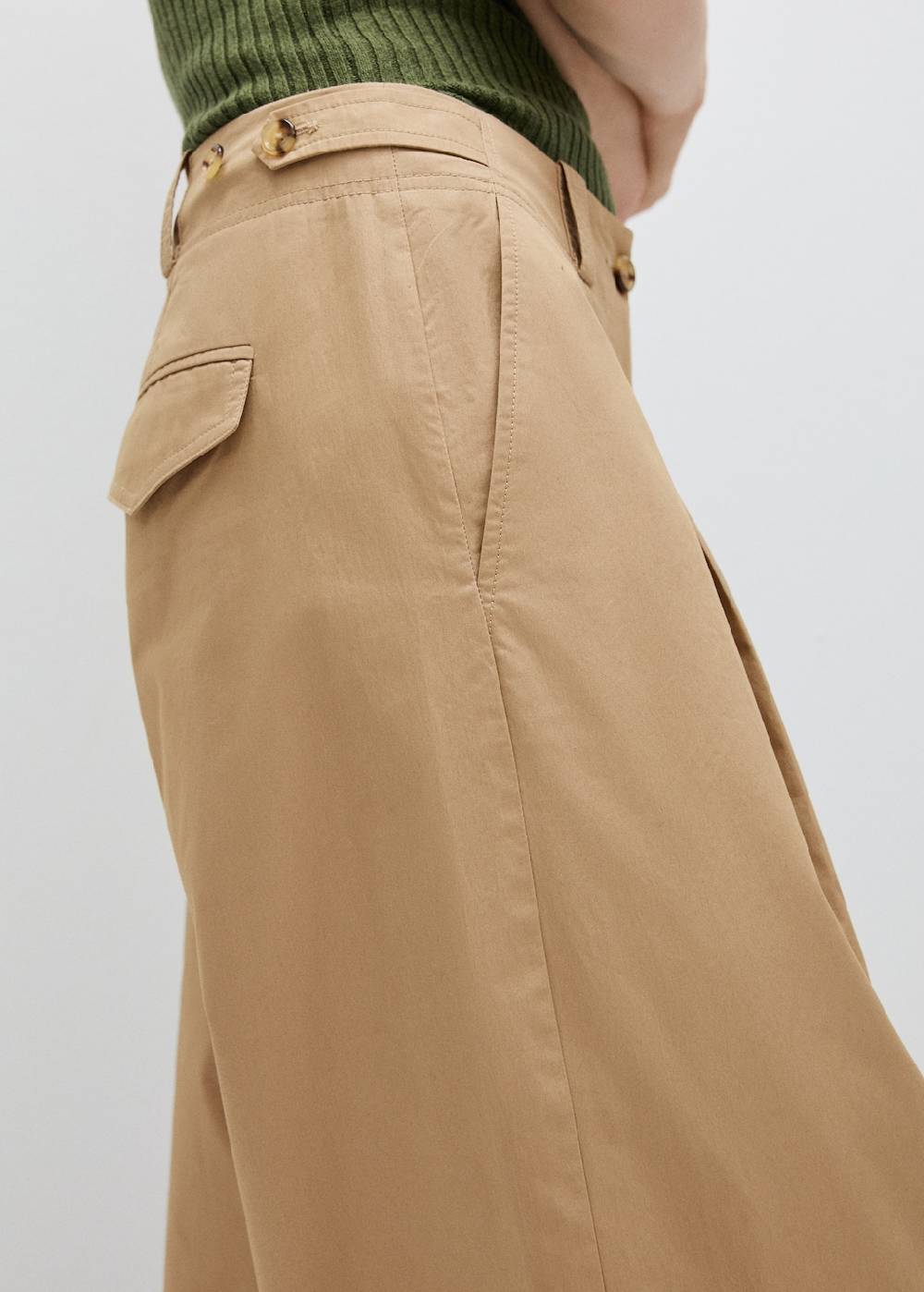 Mango Wideleg-Bundfaltenhose Tägliche Deals