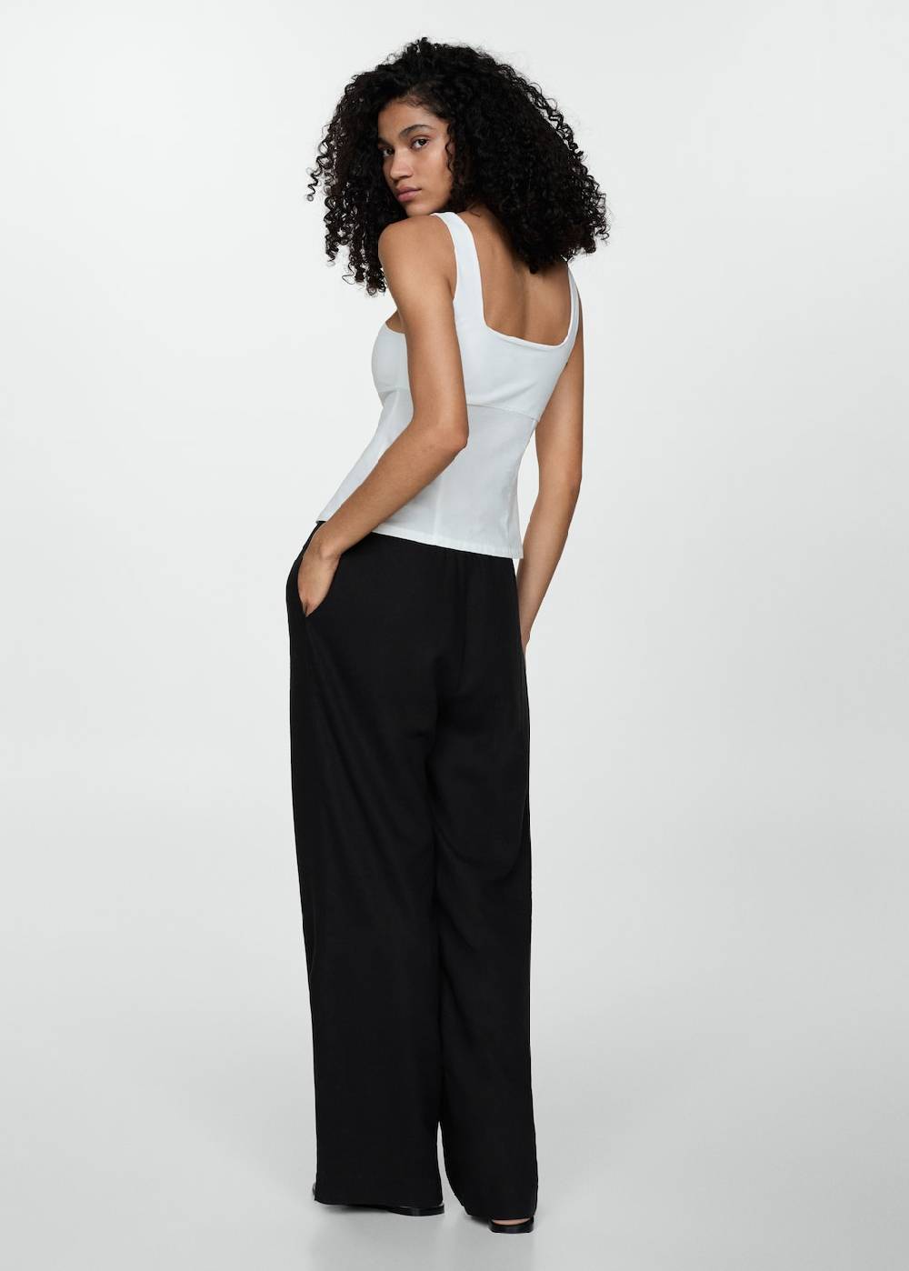 Mango Gerade Leinenhose Tiefpreis