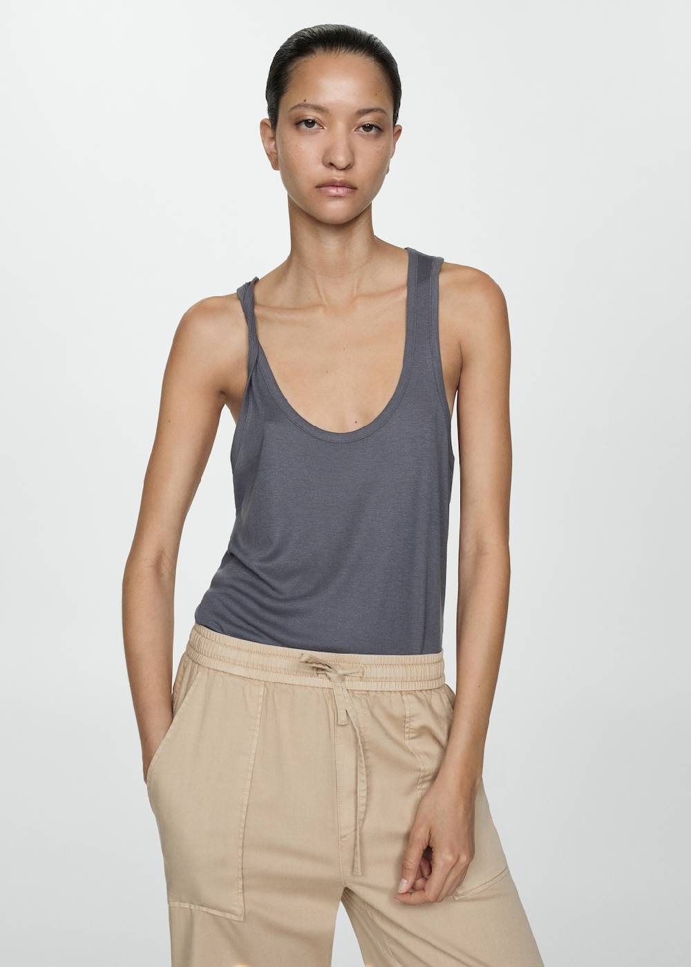 Mango Baumwollhose mit Gummibund Wochenangebot