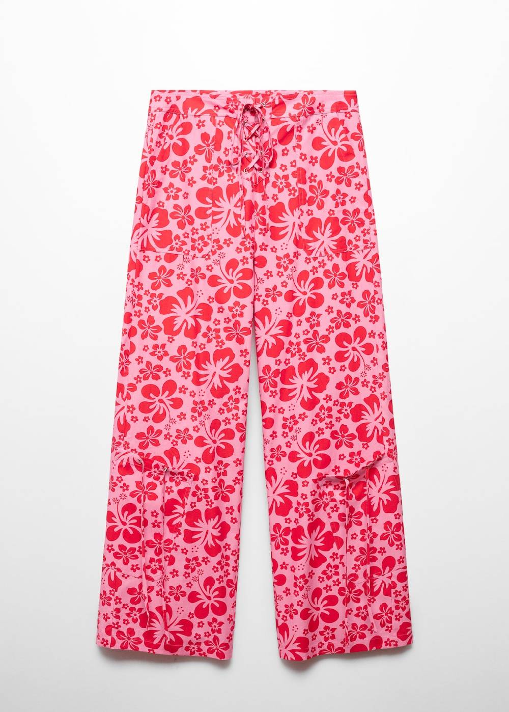 Mango Florale Hose mit Cargotaschen Kostenlose Rückgabe