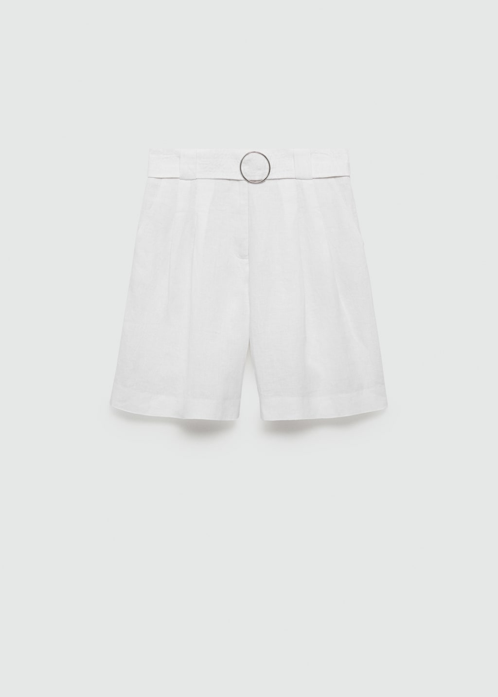 Mango Bermudashorts aus 100 % Leinen mit Gürtel Bis zu 50% Rabatt