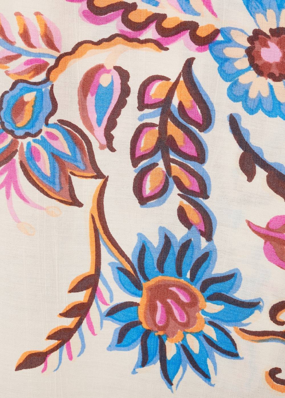 Mango Gerade Hose mit floralem Print Sonderangebot der Fabrik