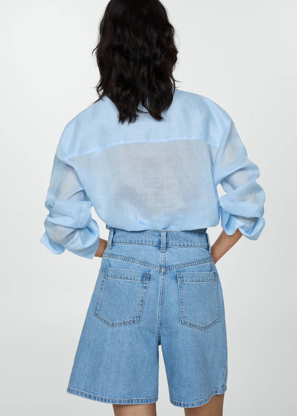 Mango Jeans-Shorts mit Bundfalten Discount Store für neue Produkte