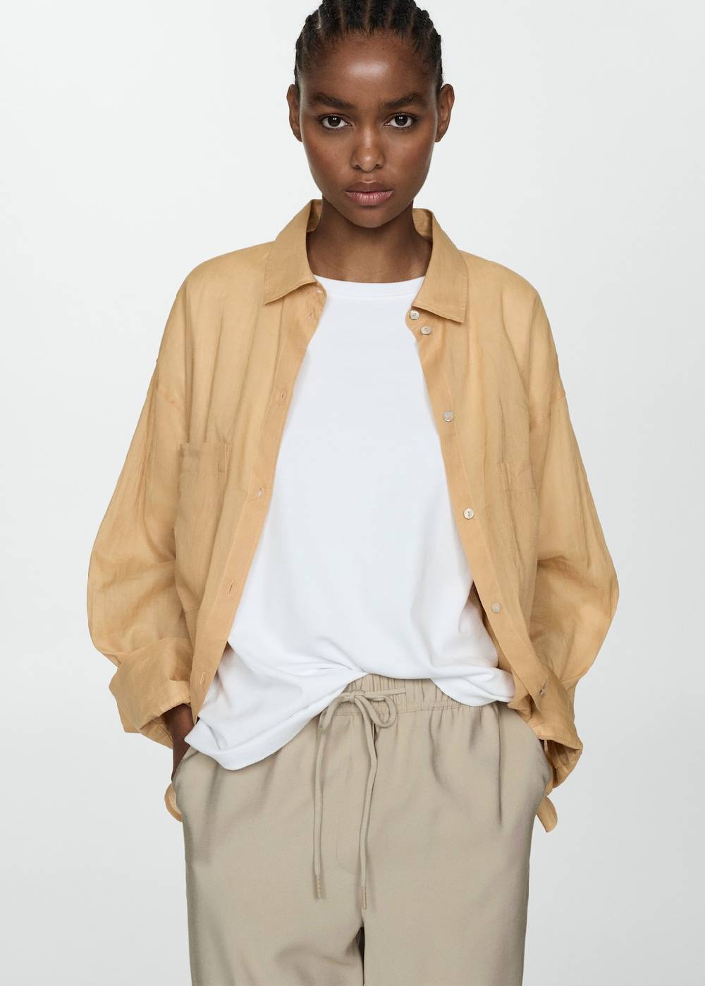 Mango Jogger Pants mit Kordel Im Verkauf