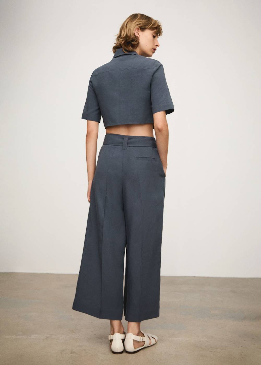 Mango Lyocell-Hose mit Gürtel Online