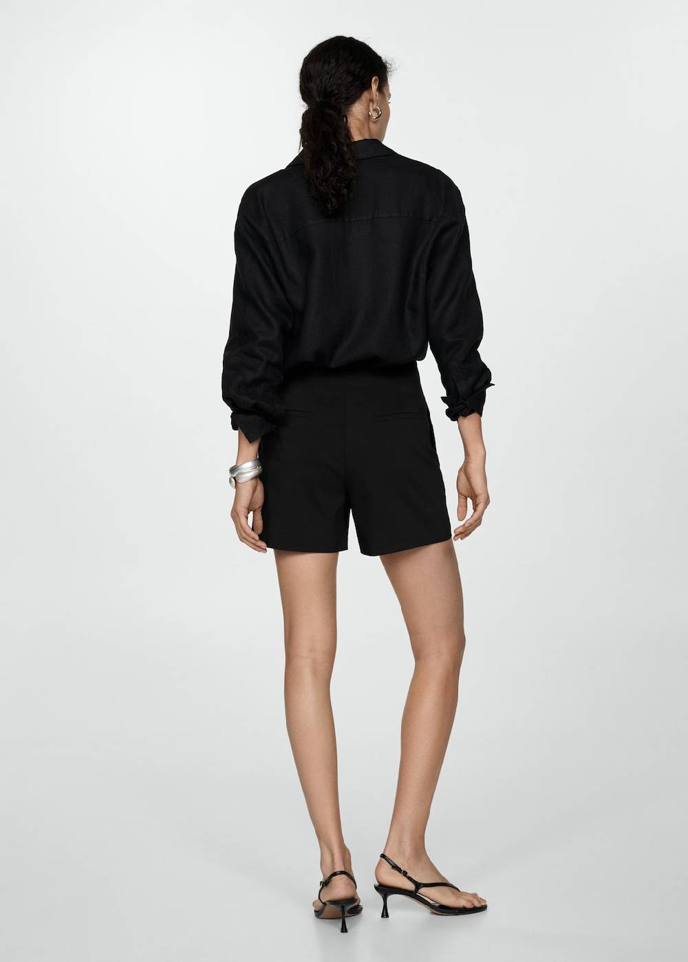 Mango Gerade Shorts mit hoher Taille Angebote