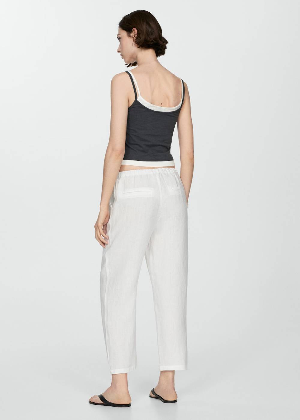 Mango Jogger Pants aus 100 % Leinen Blitzverkäufe