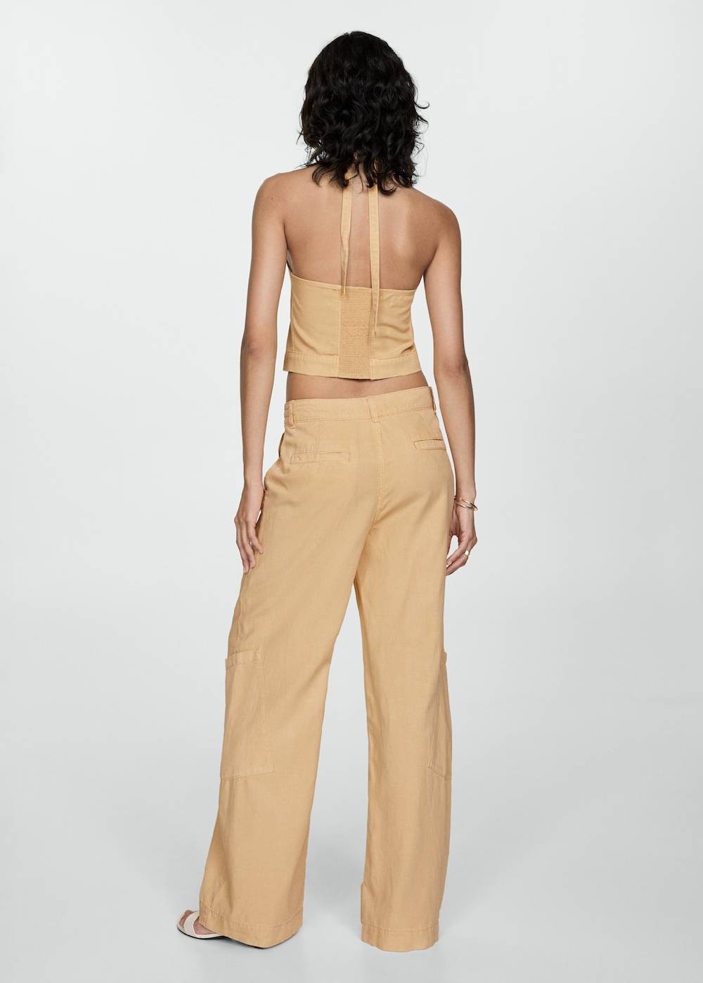 Mango Wideleg-Hose aus Lyocell Großer Ausverkauf